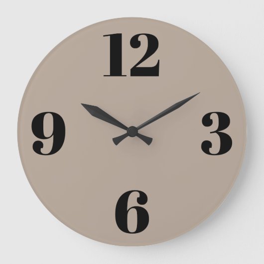 アクリル壁掛け時計 - ベージュの背景 ラージ壁時計 (正面)