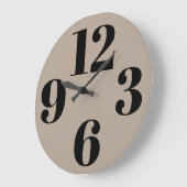 アクリル壁掛け – ベージュ背景（大） ラージ壁時計 (傾斜)