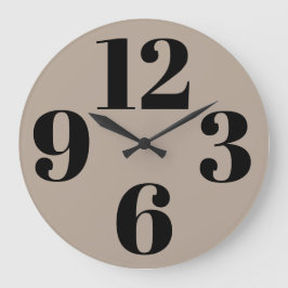 アクリル壁掛け – ベージュ背景（大） ラージ壁時計