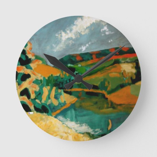 アクリル壁時計円形（中） 6 ラウンド壁時計 (正面)