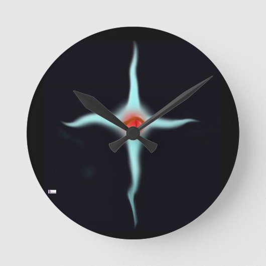 アクリル壁時計円形Gチュラー岩 ラウンド壁時計 (正面)