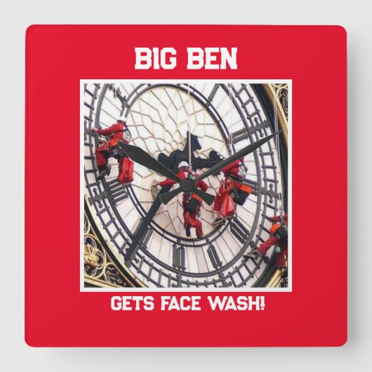 アクリル壁時計大きい正方形! スクエア壁時計 (正面)