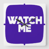 アクリル壁時計正方形10.75インチ：見る スクエア壁時計 (正面)