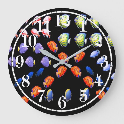 アクリル壁時計用熱帯魚の画像 ラージ壁時計 (正面)