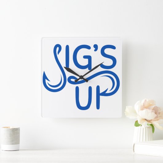 アクリル壁時計.ジグアップ。 スクエア壁時計 (ホーム)