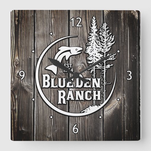 アクリル壁時計 スクエア壁時計 (正面)