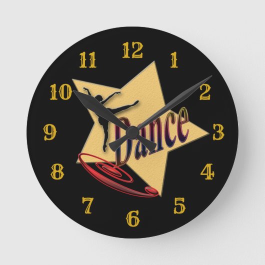 アクリル壁時計、丸（中） ラウンド壁時計 (正面)