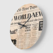 アクリル壁時計（新聞） ラージ壁時計 (傾斜)