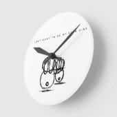 アクリル壁時計 |私はあなたの側にいたい ラウンド壁時計 (傾斜)