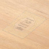 アクリル婚式がブラック文字はっきりしたイニシャル アクリル招待状 (レイダウン)