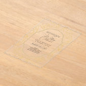 アクリル婚式がブラック文字はっきりしたイニシャル アクリル招待状 (レイダウン)