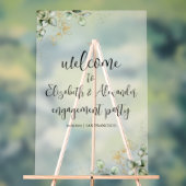 アクリル婚約ウェルカムパーティー標識 |緑 アクリルサイン (ニュートラル)