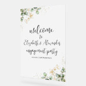 アクリル婚約ウェルカムパーティー標識 |緑 アクリルサイン (傾斜)