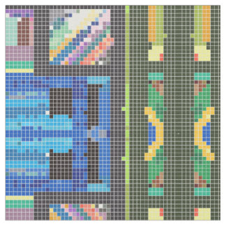アクリル幾何学コーナー ファブリック