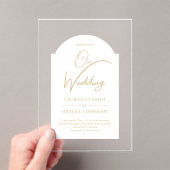 アクリル式で白金ゴールドをユニークモダン誘う アクリル招待状 (インサイチュ (ポータブル))