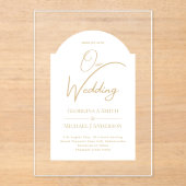 アクリル式で白金ゴールドをユニークモダン誘う アクリル招待状 (正面)