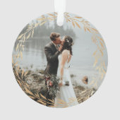 アクリル当社の初めてのクリスマスオーナメント-金ゴールド オーナメント (裏面)