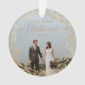 アクリル当社の初めてのクリスマスオーナメント-金ゴールド オーナメント (正面)