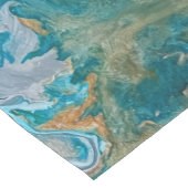 アクリル抽象芸術ターコイズ海岸 ショートテーブルランナー (コーナー)