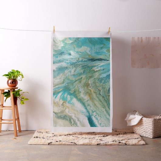 アクリル抽象芸術ターコイズ海岸 ファブリック (インサイチュ)