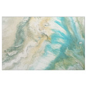 アクリル抽象芸術ターコイズ海岸 ファブリック (ファットクウォーター)