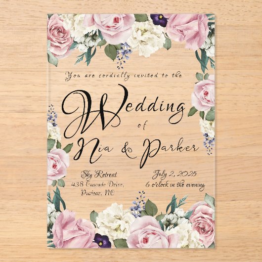 アクリル招待状 (正面)