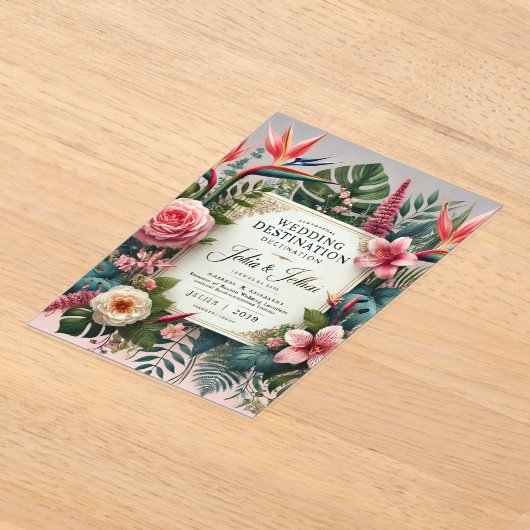 アクリル招待状 (レイダウン)