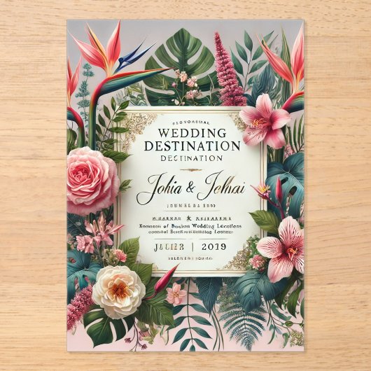 アクリル招待状 (正面)