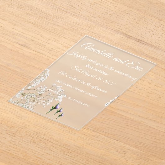 アクリル招待状 (レイダウン)