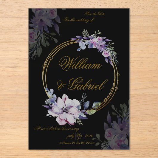 アクリル招待状 (正面)