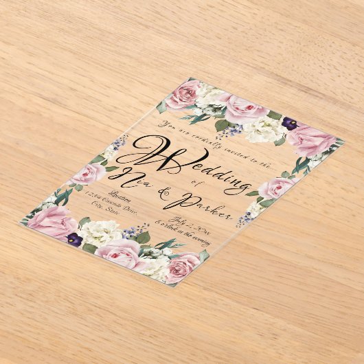 アクリル招待状 (レイダウン)