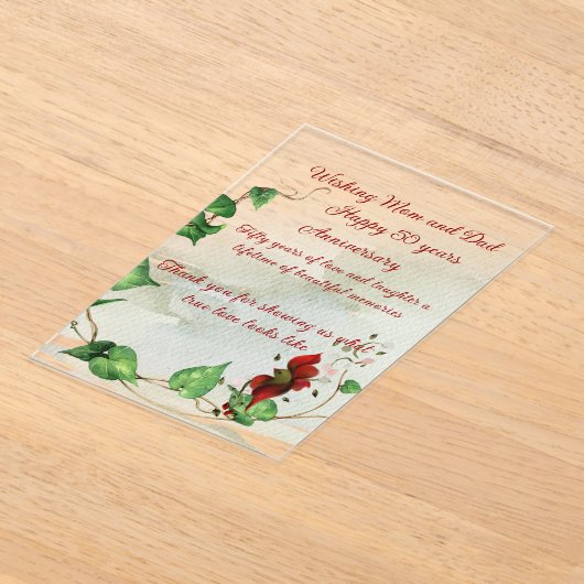 アクリル招待状 (レイダウン)