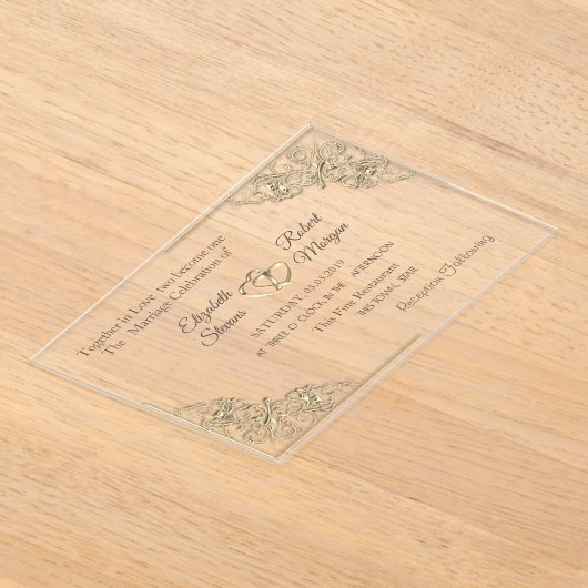 アクリル招待状 (レイダウン)