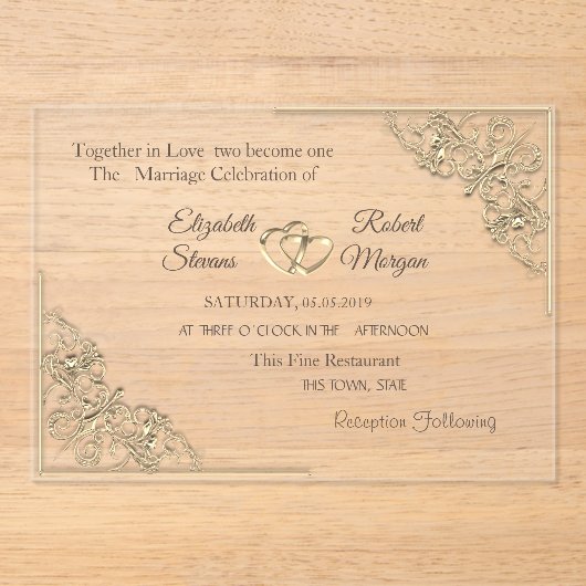 アクリル招待状 (正面)