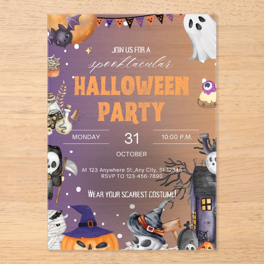 アクリル招待状 (正面)