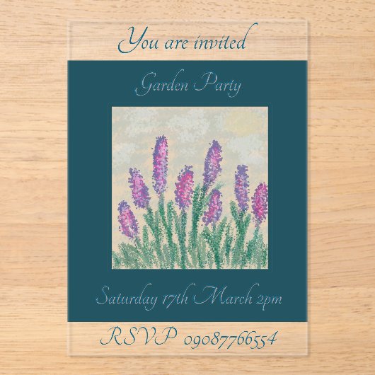 アクリル招待状 (正面)