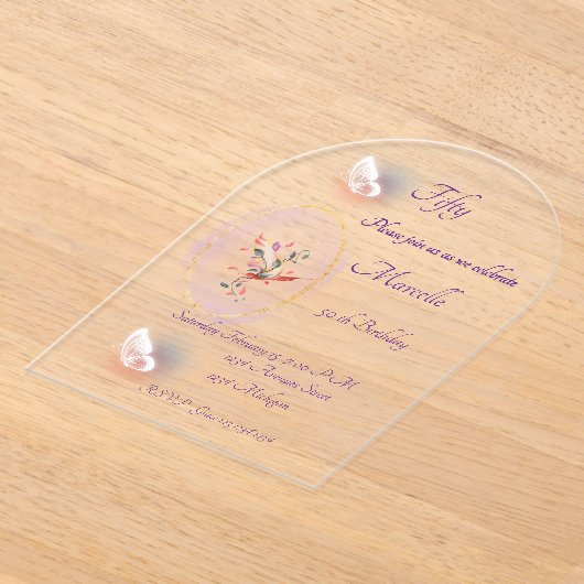 アクリル招待状 (レイダウン)