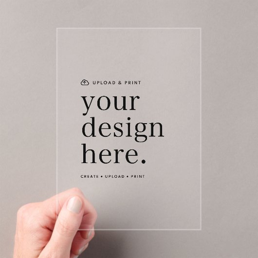 アクリル招待状 | あなただけのデザインをアップロード 5x7 招待状 (インサイチュ (ポータブル))