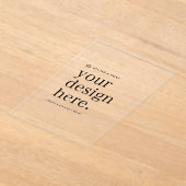 アクリル招待状 | あなただけのデザインをアップロード 5x7 招待状 (レイダウン)