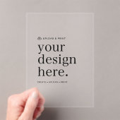 アクリル招待状 | あなたのお好みのデザインをアップロード 5x7 招待状 (インサイチュ (ポータブル))