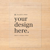 アクリル招待状 | あなたのお好みのデザインをアップロード 5x7 招待状 (正面)