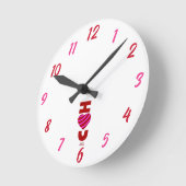 アクリル時計が大好き ラウンド壁時計 (傾斜)