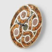 アクリル時計にケルト色のモザイク ラージ壁時計 (傾斜)