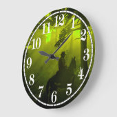 アクリル時計用カウボーイ像 ラージ壁時計 (傾斜)