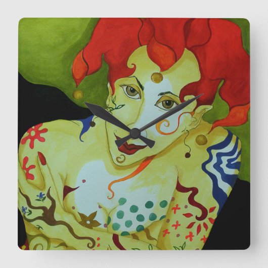 アクリル時計 スクエア壁時計 (正面)