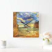 アクリル時計 スクエア壁時計 (ホーム)