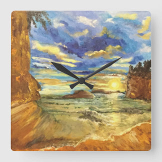 アクリル時計 スクエア壁時計