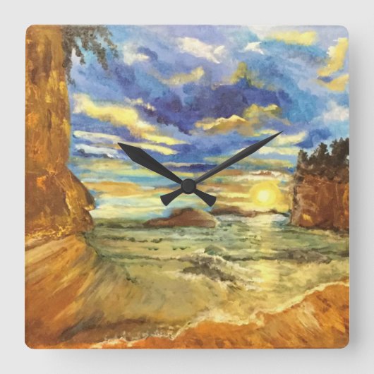 アクリル時計 スクエア壁時計 (正面)