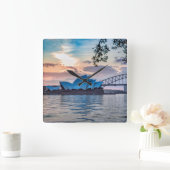 アクリル時計 スクエア壁時計 (ホーム)