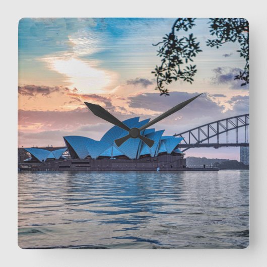 アクリル時計 スクエア壁時計 (正面)